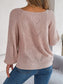 Openwork Buttoned Square Neck Sweater nicholesgifts