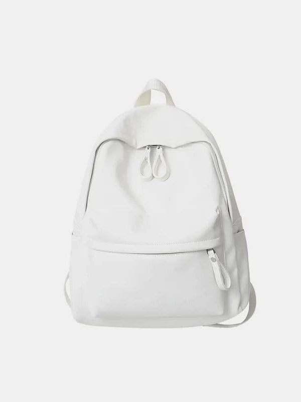 PU Leather Zip Backpack Bag nicholesgifts