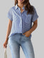 Full Size Striped Button-Up Casual Shirt with Pocket Plus Size nicholesgifts