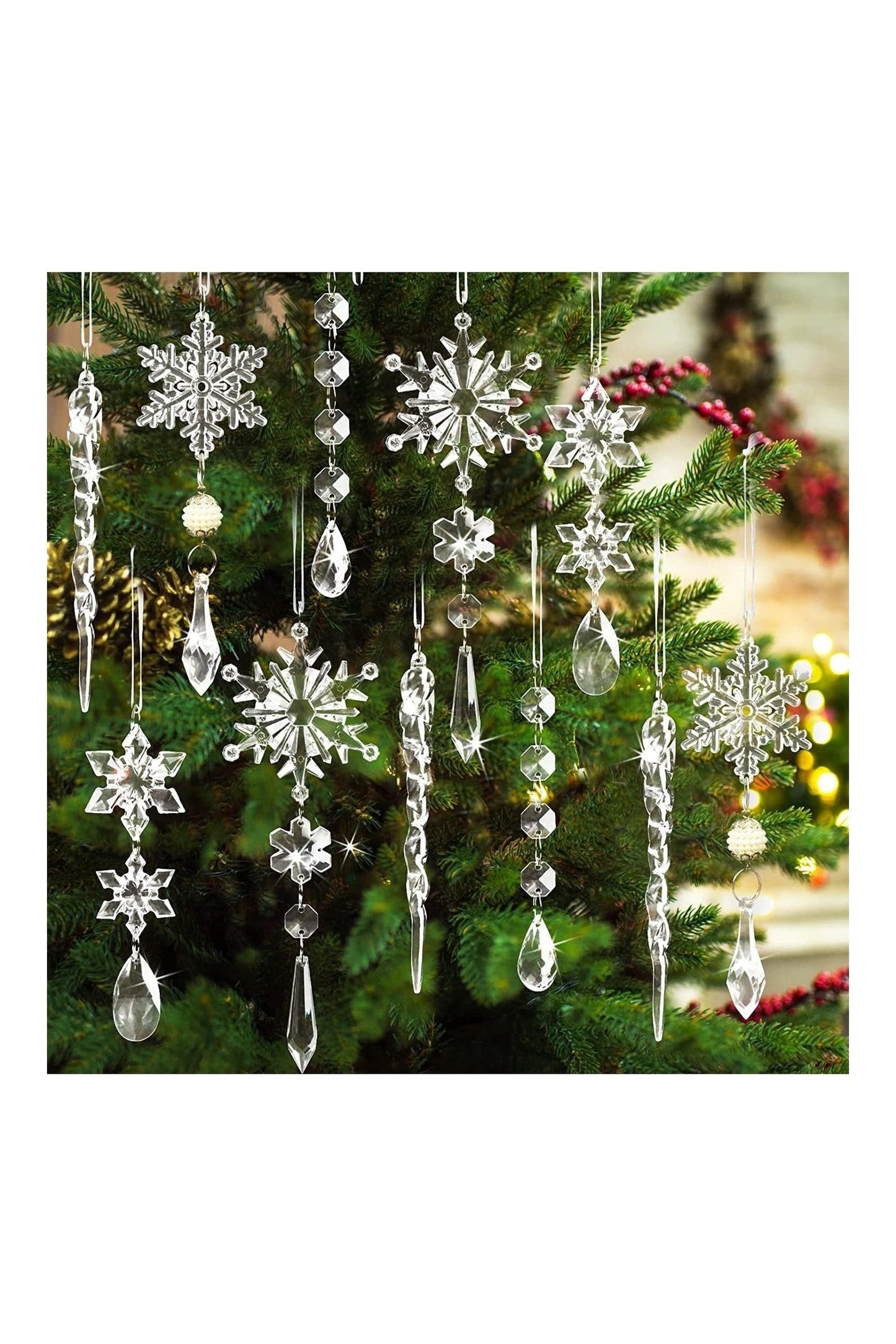 10-Piece Acrylic Icicle Ornaments nicholesgifts