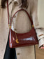 Chain Charm Leather Shoulder Bag nicholesgifts