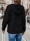 Drawstring Dropped Shoulder Long Sleeve Hoodie Trendsi