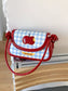 Apple Gingham Shoulder Bag nicholesgifts