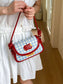 Apple Gingham Shoulder Bag nicholesgifts