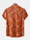 Men's Plus Size Printed Short Sleeve Button-Up Shirt nicholesgifts