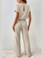 Ribbed Knit Wide Leg Jumpsuit nicholesgifts