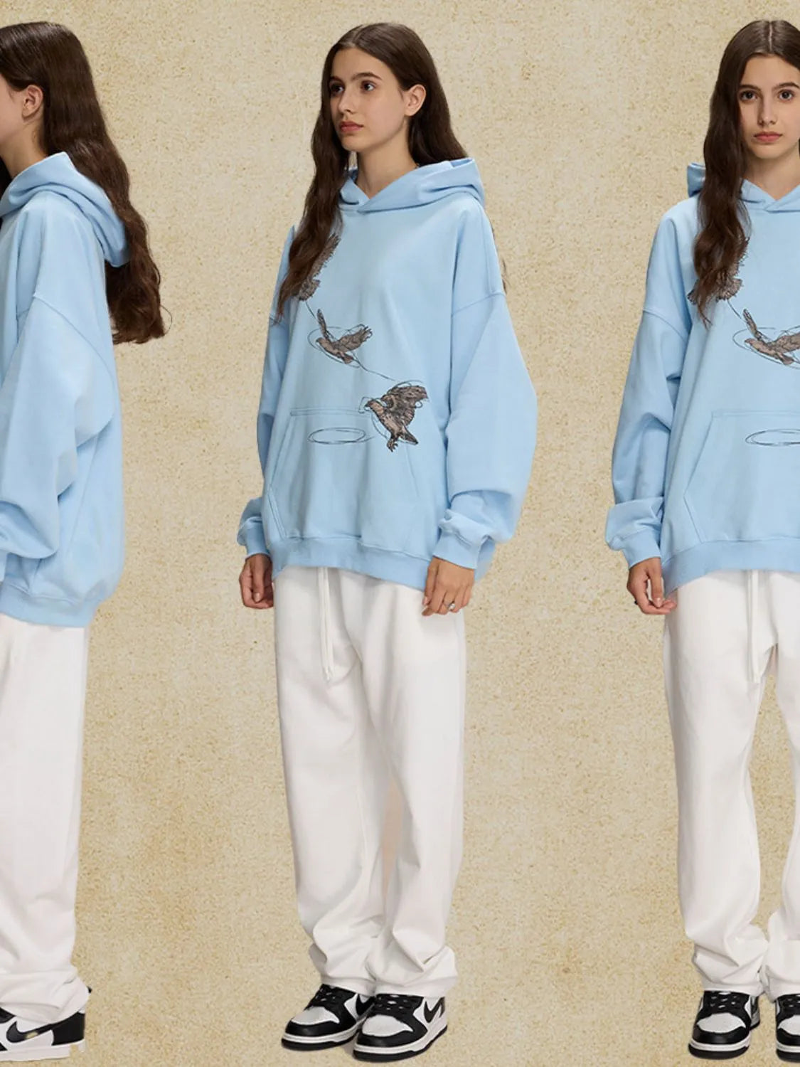 Men's Graphic Long Sleeve Hoodie with Kangaroo Pocket NicholesGifts