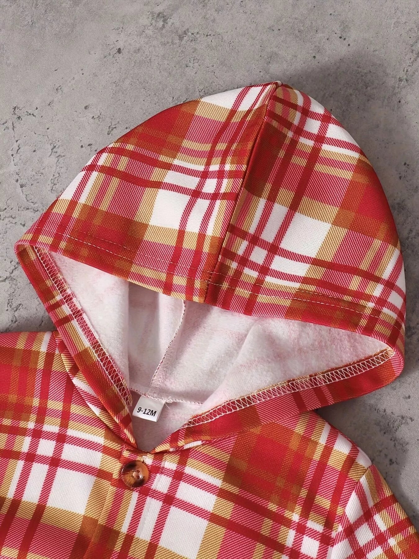 Children's Plaid Button Up Hooded Top & Pants Set NicholesGifts