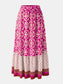 Geometric Elastic Waist Maxi Skirt nicholesgifts