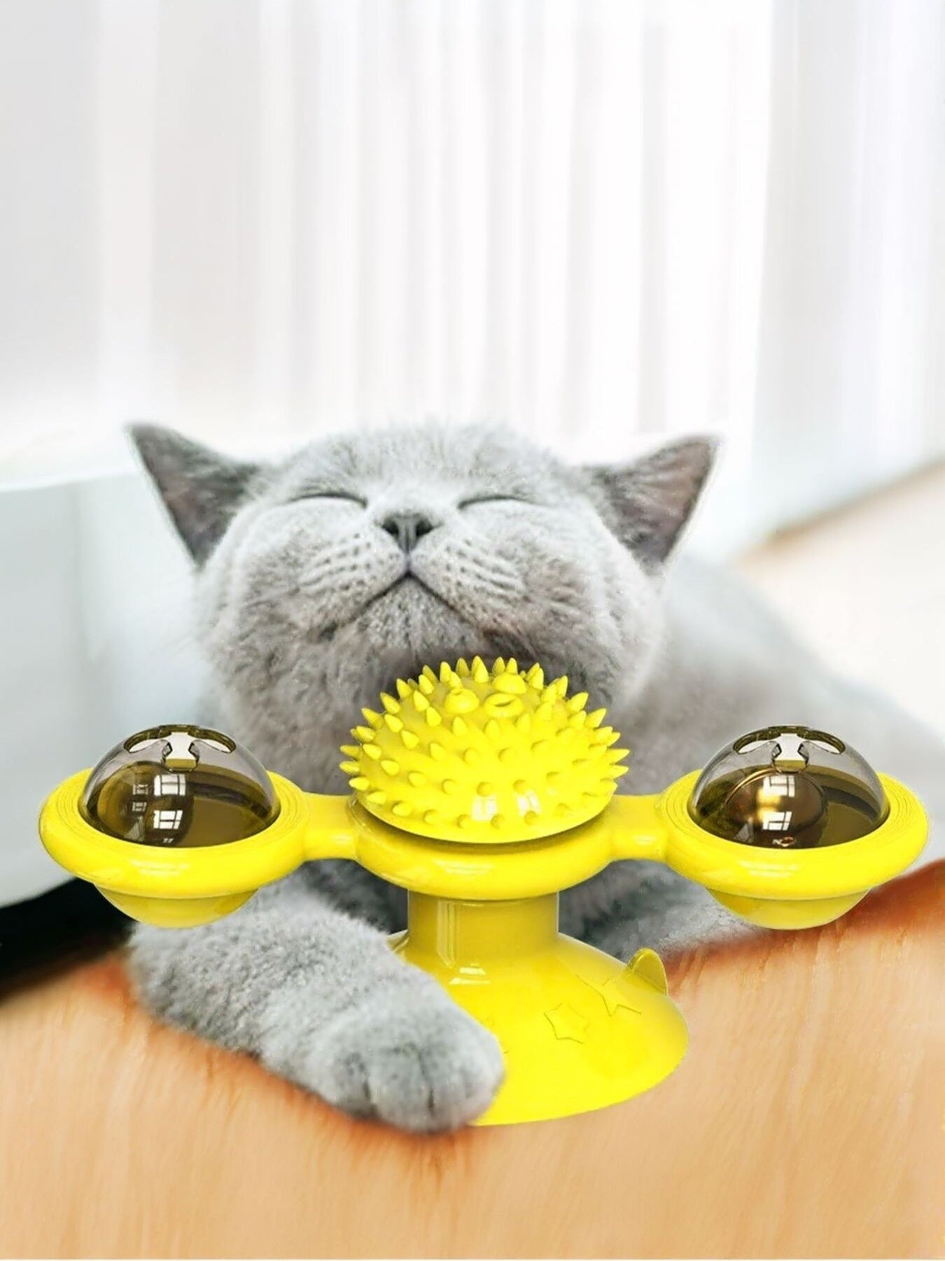Interactive Rotating Cat Toy Set with Suction Cup nicholesgifts
