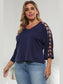 3/4 Sleeve Cutout Detail Top NicholesGifts
