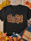 THANKFUL Sequin Round Neck Short Sleeve T-Shirt nicholesgifts