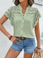 Swiss Dot Cutout Button Down Shirt nicholesgifts
