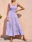Women Tiered Smocked Wide Strap Summer Dress nicholesgifts