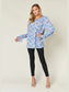 Double Take Full Size Printed Flounce Sleeve Blouse nicholesgifts