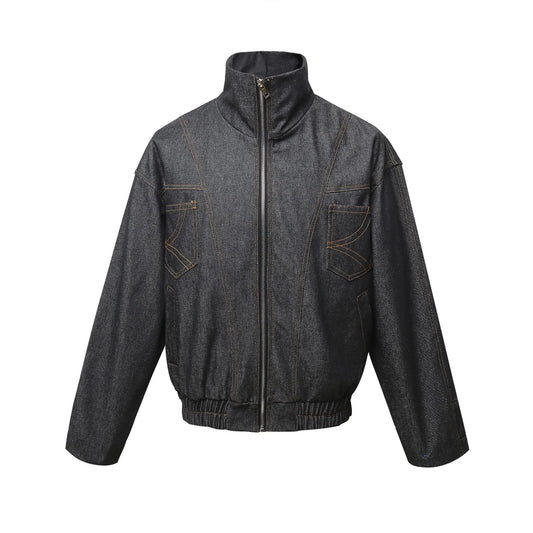 Men's Washed Zip Up Denim Jacket Trendsi