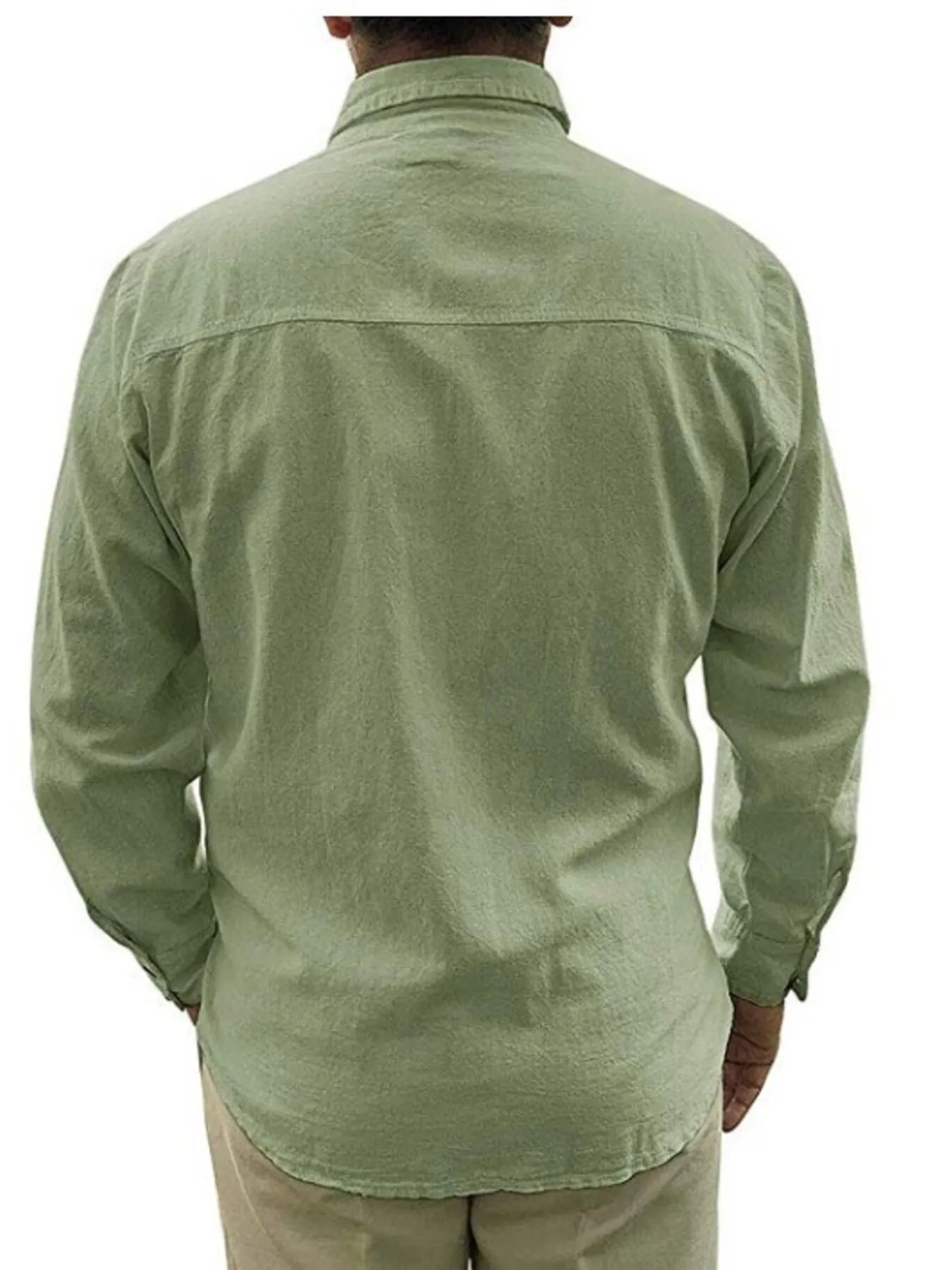 Men's Plus Size Button Up Long Sleeve Shirt Trendsi