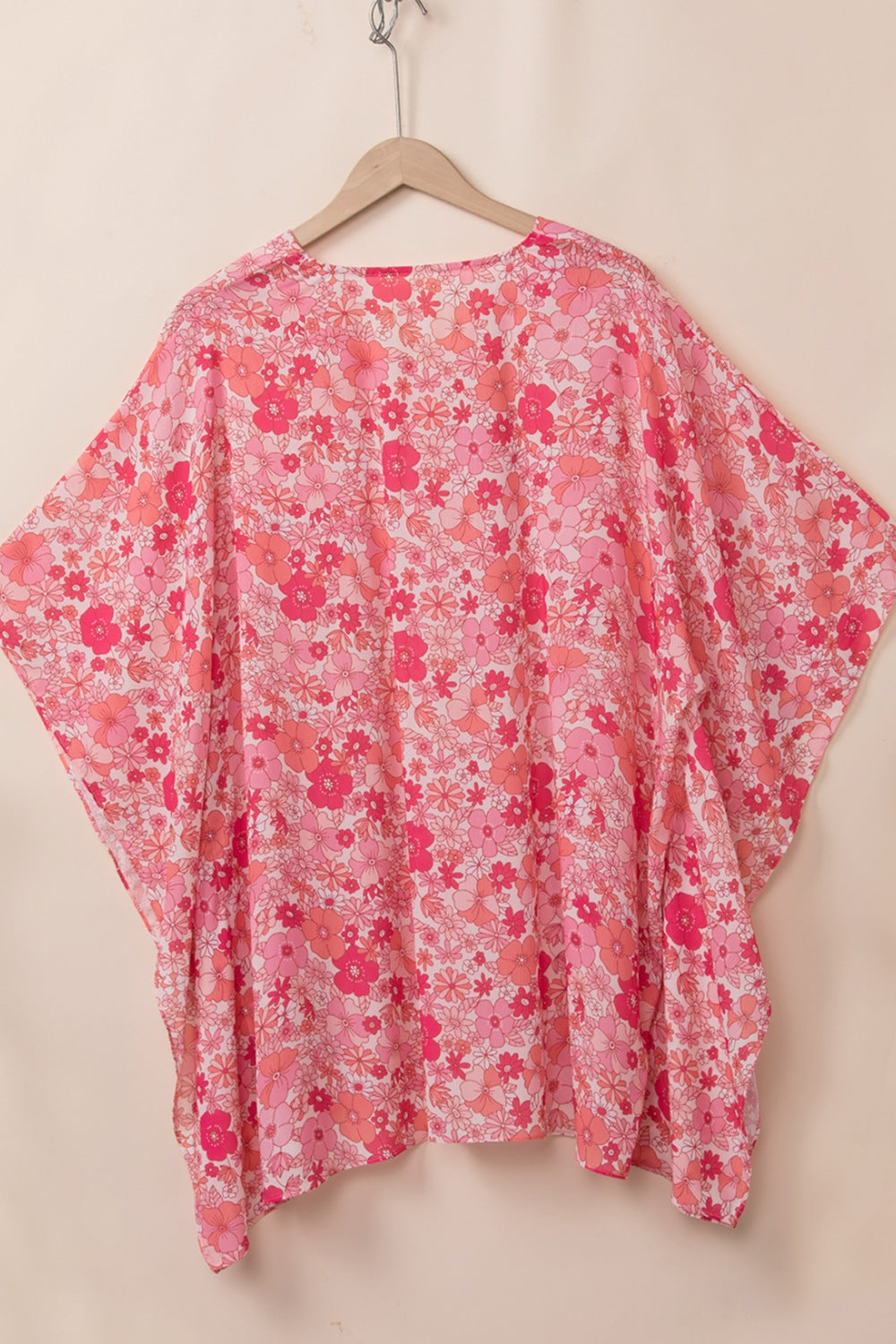 Floral V-Neck Three-Quarter Sleeve Blouse nicholesgifts