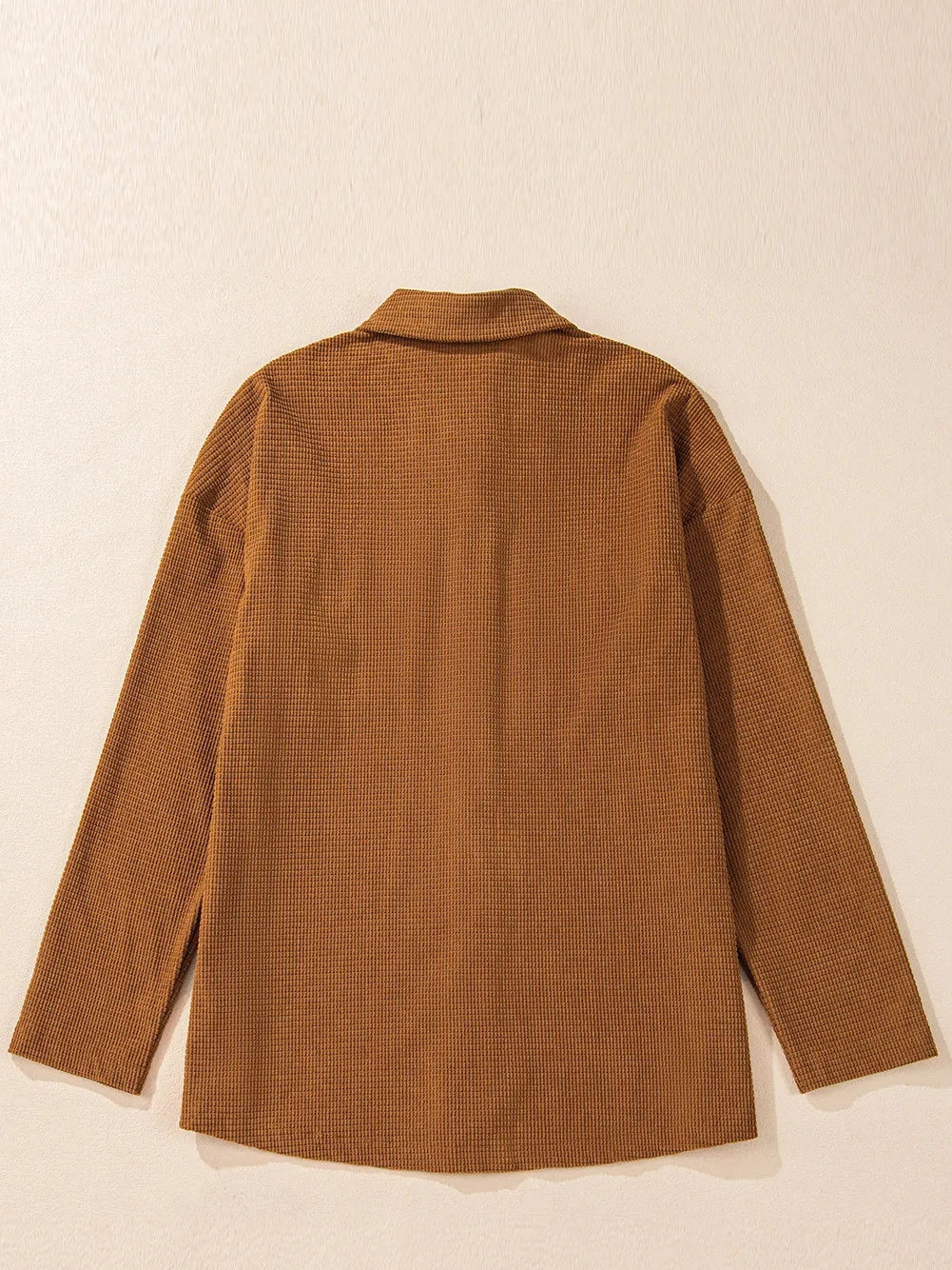 Pocketed Snap Down Long Sleeve Jacket
