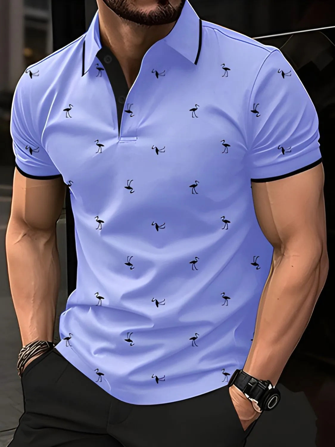 Men's Full Size Collared Neck Short Sleeve Polo Plus Size NicholesGifts