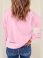 Sequin Santa Patch Round Neck Sweatshirt nicholesgifts