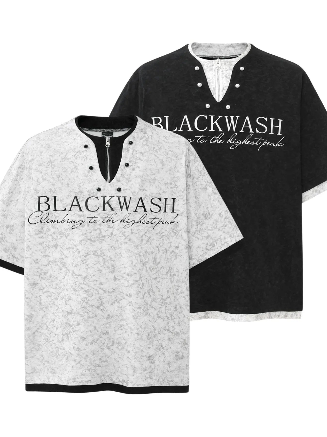 Men's Letter Graphic Round Neck Short Sleeve Contrast Trim T-Shirt Trendsi