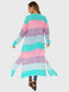 Color Block Long Sleeve Pocketed Cardigan nicholesgifts