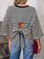 Striped Back Bow Tie T-Shirt nicholesgifts