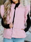 Stand Neck Flutter Sleeve Snap Button Puffer Vest nicholesgifts