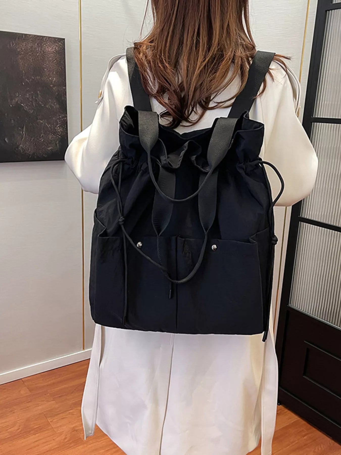 Drawstring Closure Lightweight Backpack Bag nicholesgifts