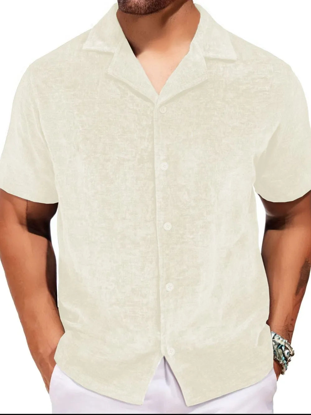 Men's Plus Size Button Down Short Sleeve Shirt Trendsi