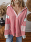 Color Block Striped Johnny Collar Sweatshirt nicholesgifts