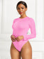 Round Neck Long Sleeve Bodysuit nicholesgifts