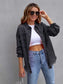 Distressed Drop Shoulder Denim Jacket nicholesgifts
