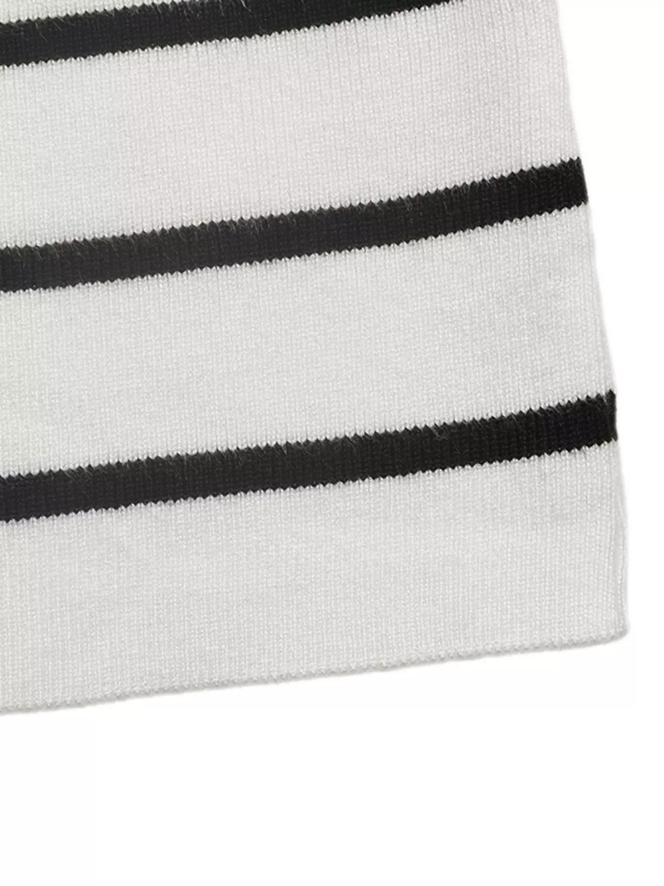 Striped V-Neck Long Sleeve Sweater