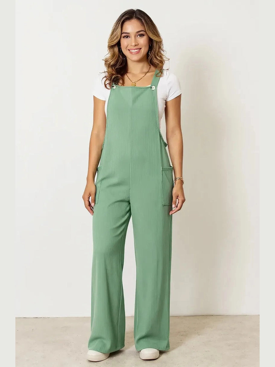 Double Take Full Size Wide Strap Overall with Pockets Trendsi