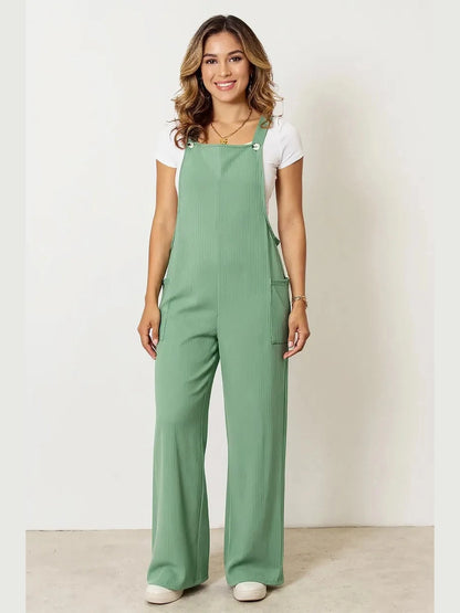 Double Take Full Size Wide Strap Overall with Pockets Trendsi