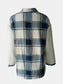 Fuzzy Button Up Long Sleeve Jacket nicholesgifts