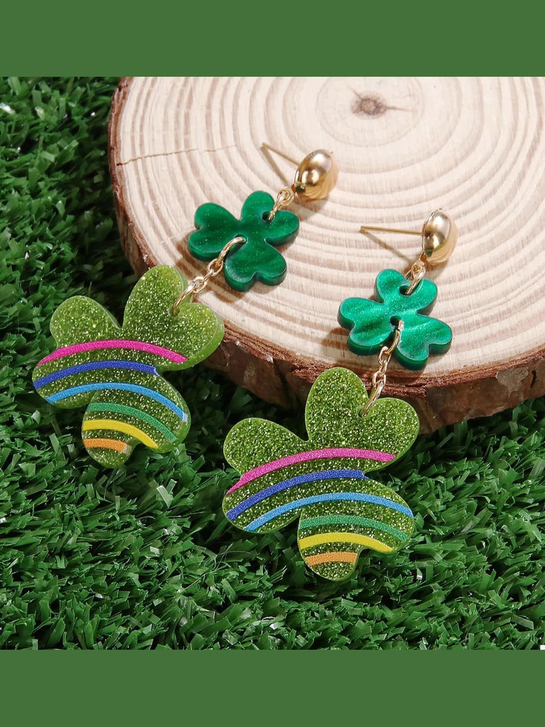 Lucky Clover Dangle Earrings Trendsi