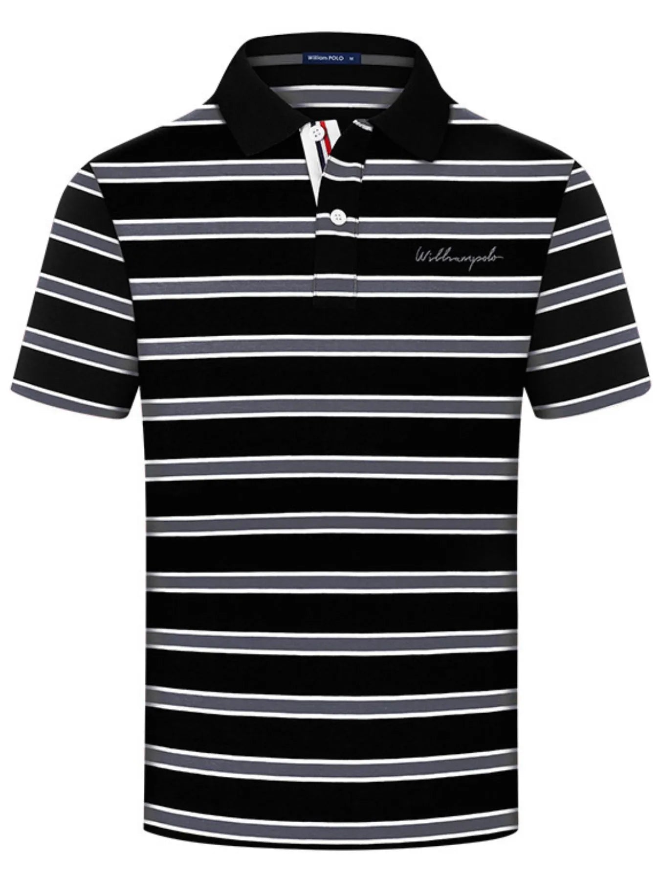 Men's Plus Size Striped Short Sleeve Polo Shirt NicholesGifts