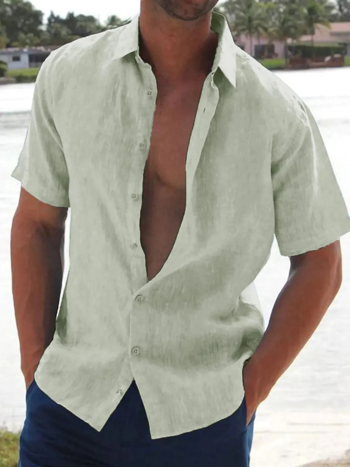 Men's Full Size Button Up Short Sleeve Shirt Plus Size NicholesGifts
