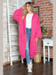 Letter Dropped Shoulder Long Sleeve Cardigan nicholesgifts