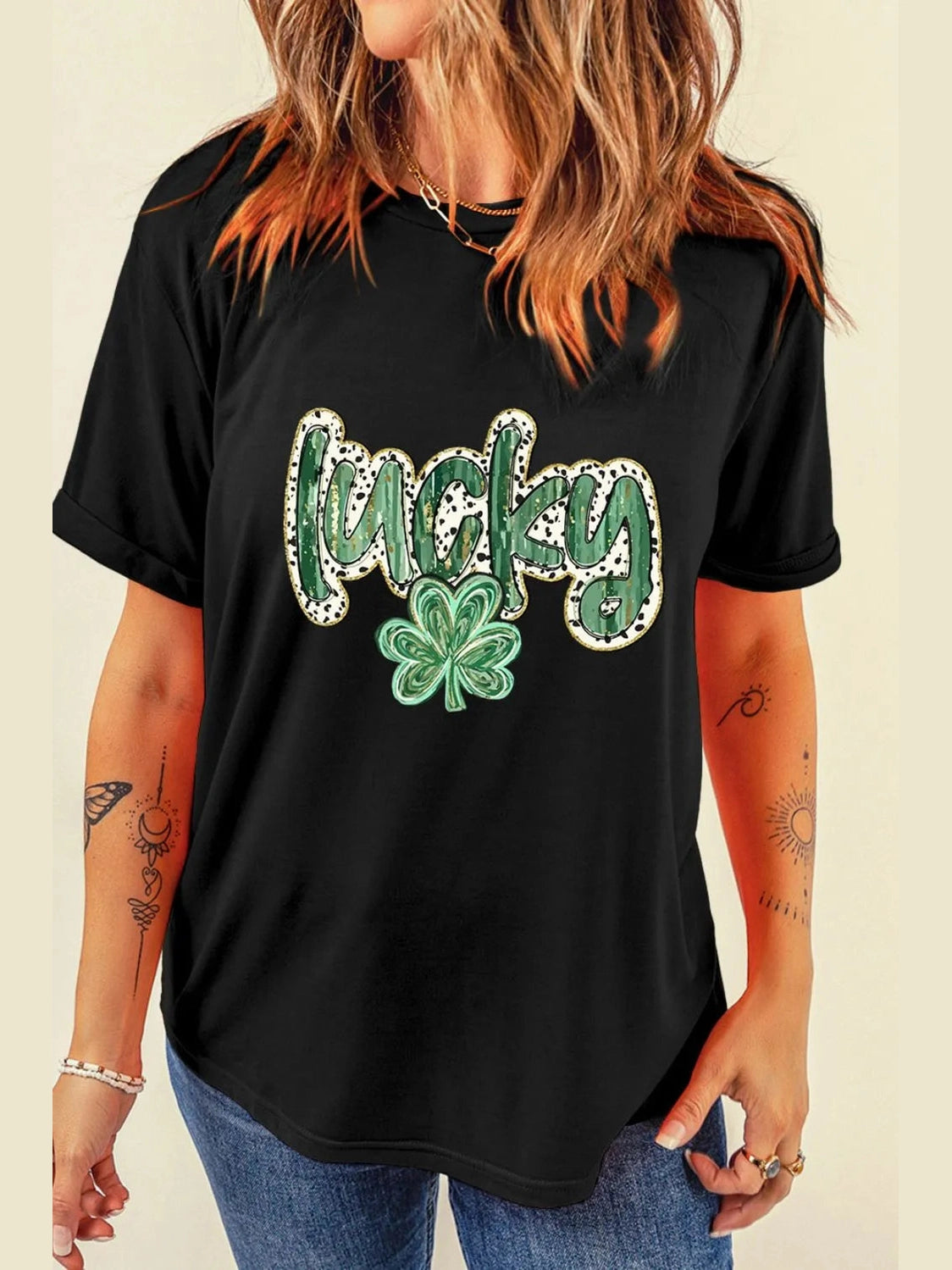 Lucky Clover Graphic T-Shirt nicholesgifts