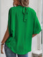 Tie Back Slit Half Sleeve Blouse nicholesgifts