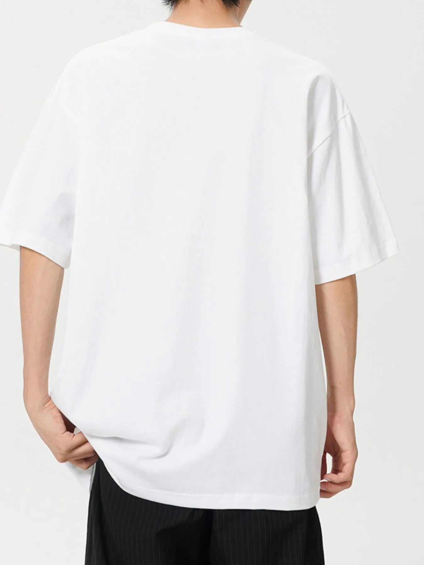 Men's Plus Size Oversized Crew Neck Short Sleeve T-Shirt Trendsi