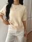 Ribbed Hem Round Neck Sweater nicholesgifts