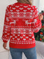 Christmas Element Round Neck Long Sleeve Sweater nicholesgifts