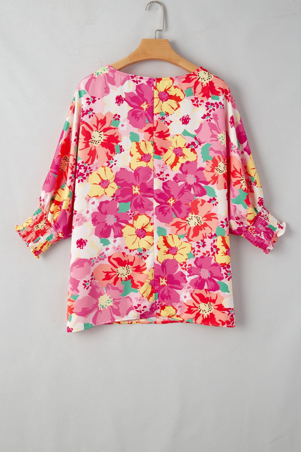 Printed Round Neck Half Sleeve Blouse nicholesgifts