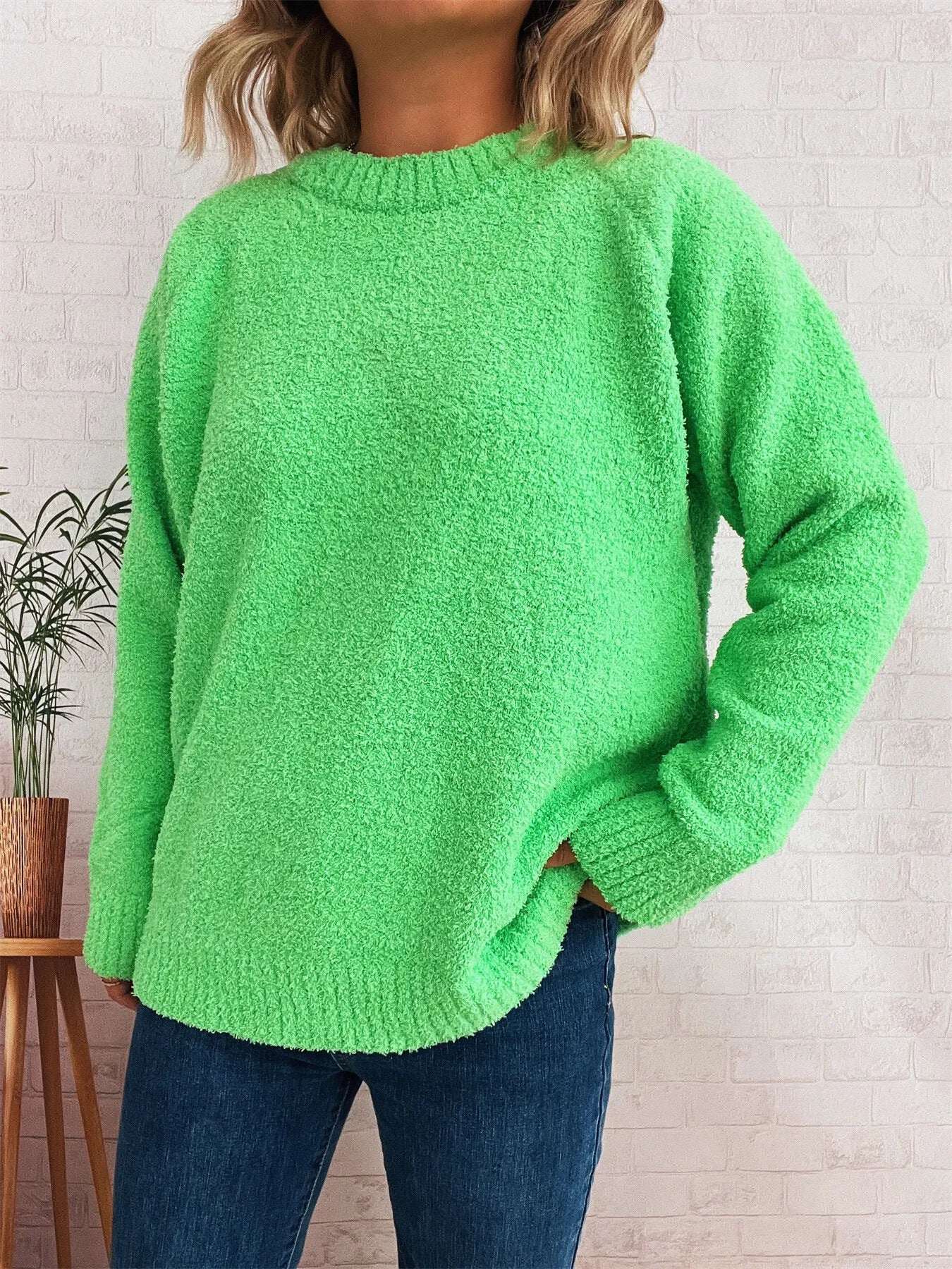 Round Neck Raglan Sleeve Sweater