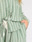 Striped Collared Neck Long Sleeve Top and Shorts Lounge Set nicholesgifts